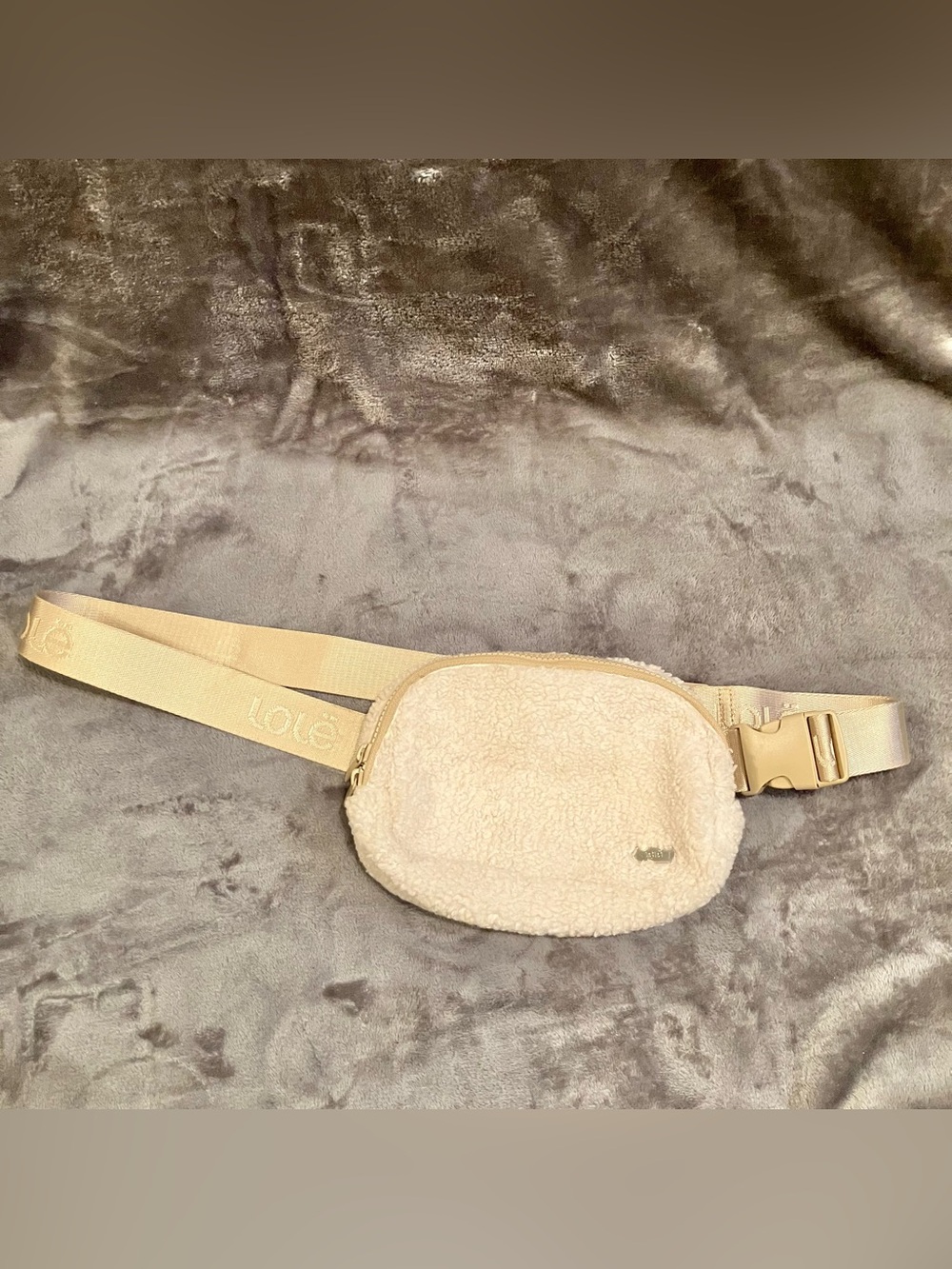 Lole Unisex Fleece Belt Bag Cream‎ One Size